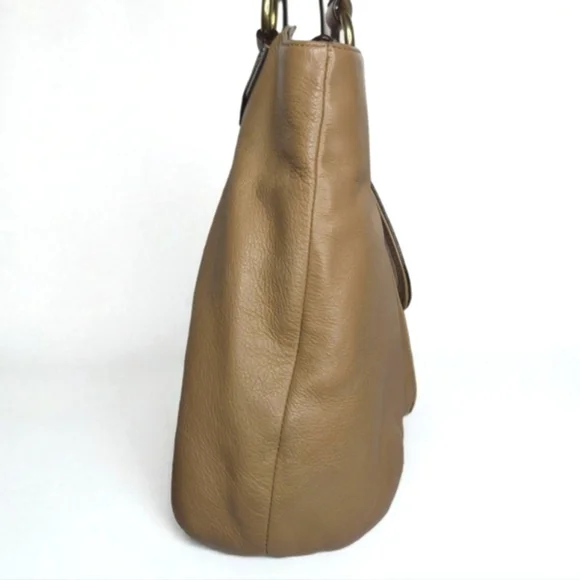 Coach F24961 Campbell Belle Carryall Tan Leather Tote Bag Authentic - Picture 6 of 16